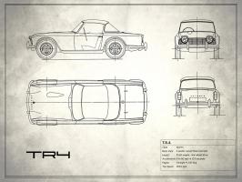 Triumph TR4 White #RGN113223 Triumph TR4 White #RGN113223