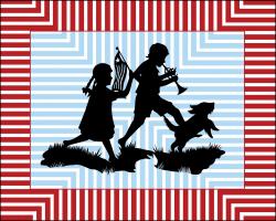 Patriotic Boy and Girl #76045 Patriotic Boy and Girl #76045