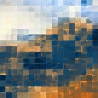 Gridded Watercolor Landscape A - Recolor #101510 Gridded Watercolor Landscape A - Recolor #101510