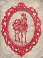 Framed Zebra in Crimson #89806 Framed Zebra in Crimson #89806
