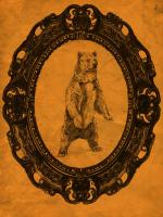Framed Grizzly Bear in Tangerine #89807 Framed Grizzly Bear in Tangerine #89807