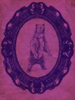Framed Grizzly Bear in Violet #89808 Framed Grizzly Bear in Violet #89808