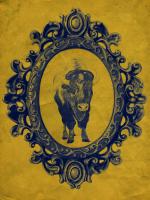 Framed Bison in Yellow #89815 Framed Bison in Yellow #89815