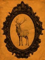 Framed Elk in Tangerine #89816 Framed Elk in Tangerine #89816