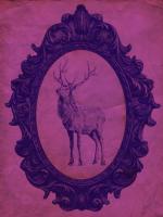 Framed Elk in Violet #89817 Framed Elk in Violet #89817
