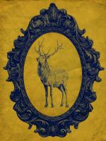 Framed Elk in Yellow #89818 Framed Elk in Yellow #89818