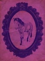 Framed Paint Horse in Violet #89820 Framed Paint Horse in Violet #89820