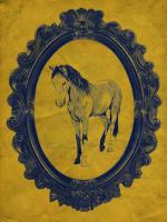 Framed Paint Horse in Yellow #89821 Framed Paint Horse in Yellow #89821