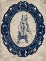 Framed Grizzly Bear in Navy #89828 Framed Grizzly Bear in Navy #89828