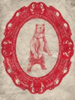 Framed Grizzly Bear in Crimson #89830 Framed Grizzly Bear in Crimson #89830