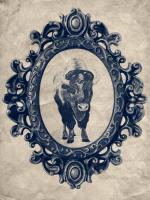 Framed Bison in Navy #89834 Framed Bison in Navy #89834