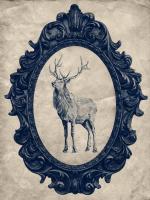 Framed Elk in Navy #89837 Framed Elk in Navy #89837