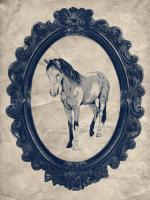 Framed Paint Horse in Navy #89840 Framed Paint Horse in Navy #89840