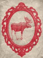 Framed Moose in Crimson #89845 Framed Moose in Crimson #89845