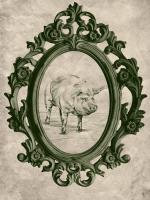 Framed Pig in Evergreen #89847 Framed Pig in Evergreen #89847