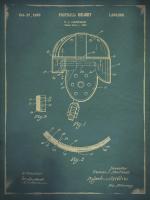 Vintage Football Helmet Patent Blue #90016 Vintage Football Helmet Patent Blue #90016