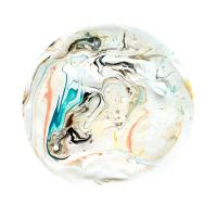 Painterly Circle on White B #90627 Painterly Circle on White B #90627