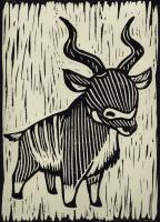 Kudu Linocut #90951 Kudu Linocut #90951