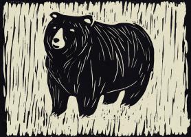 Bear Linocut #90956 Bear Linocut #90956