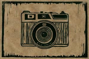 Camera Linocut D #91122 Camera Linocut D #91122