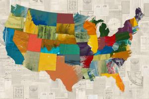 Collaged US Map #98782 Collaged US Map #98782