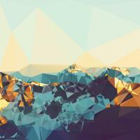Fractal Mountain Sunset #98786 Fractal Mountain Sunset #98786