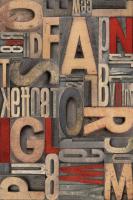 Red Letterpress A #99076 Red Letterpress A #99076