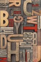 Red Letterpress B #99077 Red Letterpress B #99077