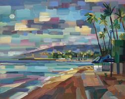 Morning Moon Over Waikiki #UBOR-150 Morning Moon Over Waikiki #UBOR-150