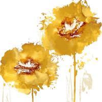 Flower Burst in Amber I #VAU113495 Flower Burst in Amber I #VAU113495