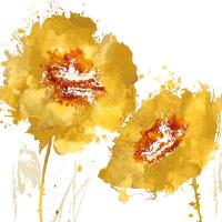 Flower Burst in Amber II #VAU113496 Flower Burst in Amber II #VAU113496