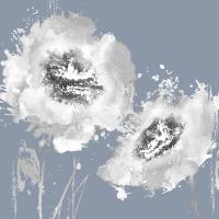 Flower Burst on Grey II #VAU113498 Flower Burst on Grey II #VAU113498