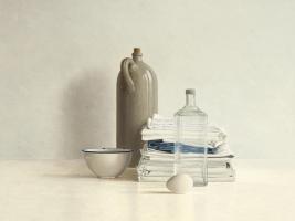 Jar, Bottle, Egg, Bowl and Cloths #IG 3893 Jar, Bottle, Egg, Bowl and Cloths #IG 3893