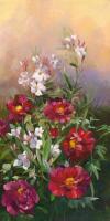 Pivoines rouges et laurier #IG 6461 Pivoines rouges et laurier #IG 6461